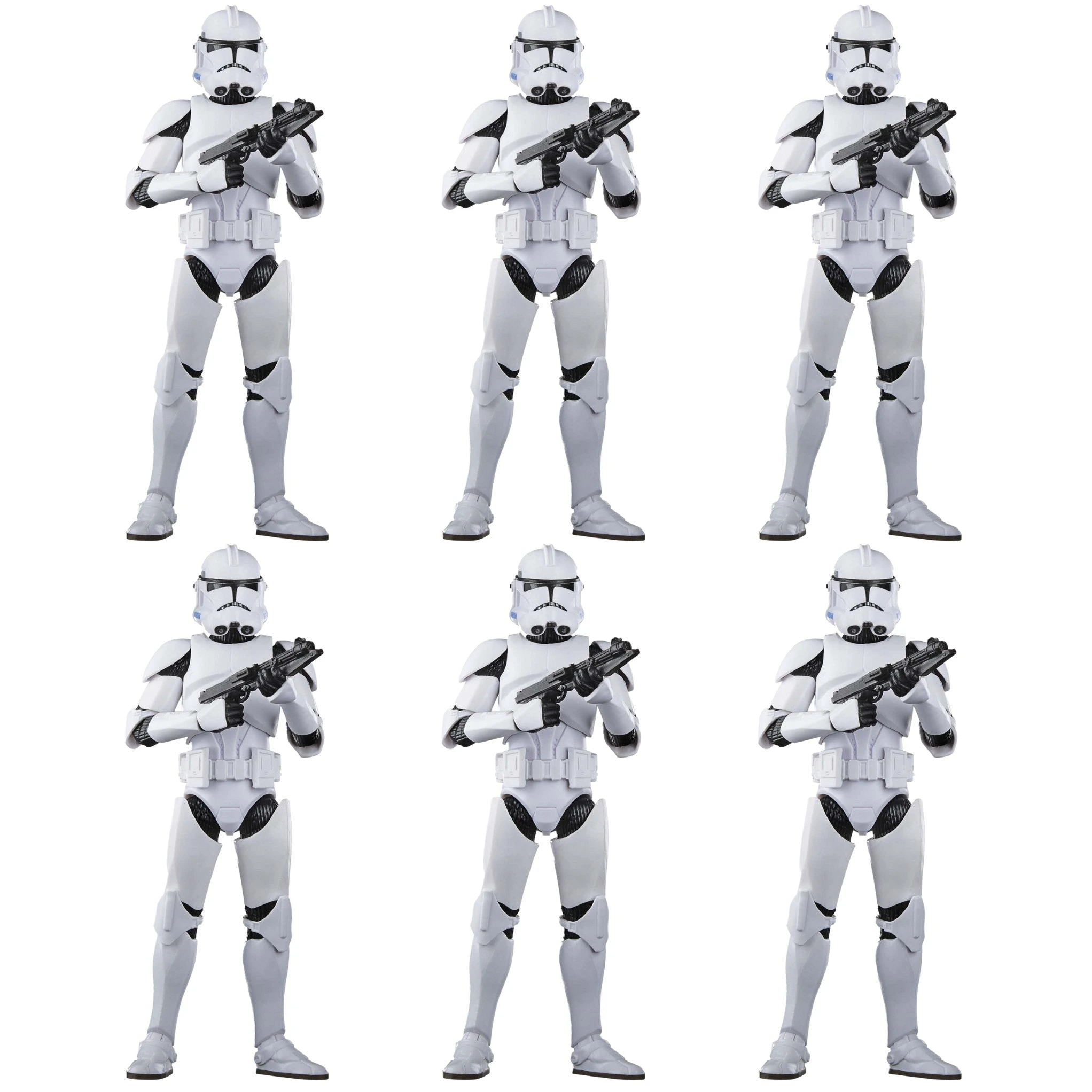 Hasbro Star Wars Black Series Phase II Clone Trooper ARMY BUILDER SET OF 6 4 Hasbro Star Wars Black Series Phase II Clone Trooper ARMY BUILDER SET OF 6 - Image 2
