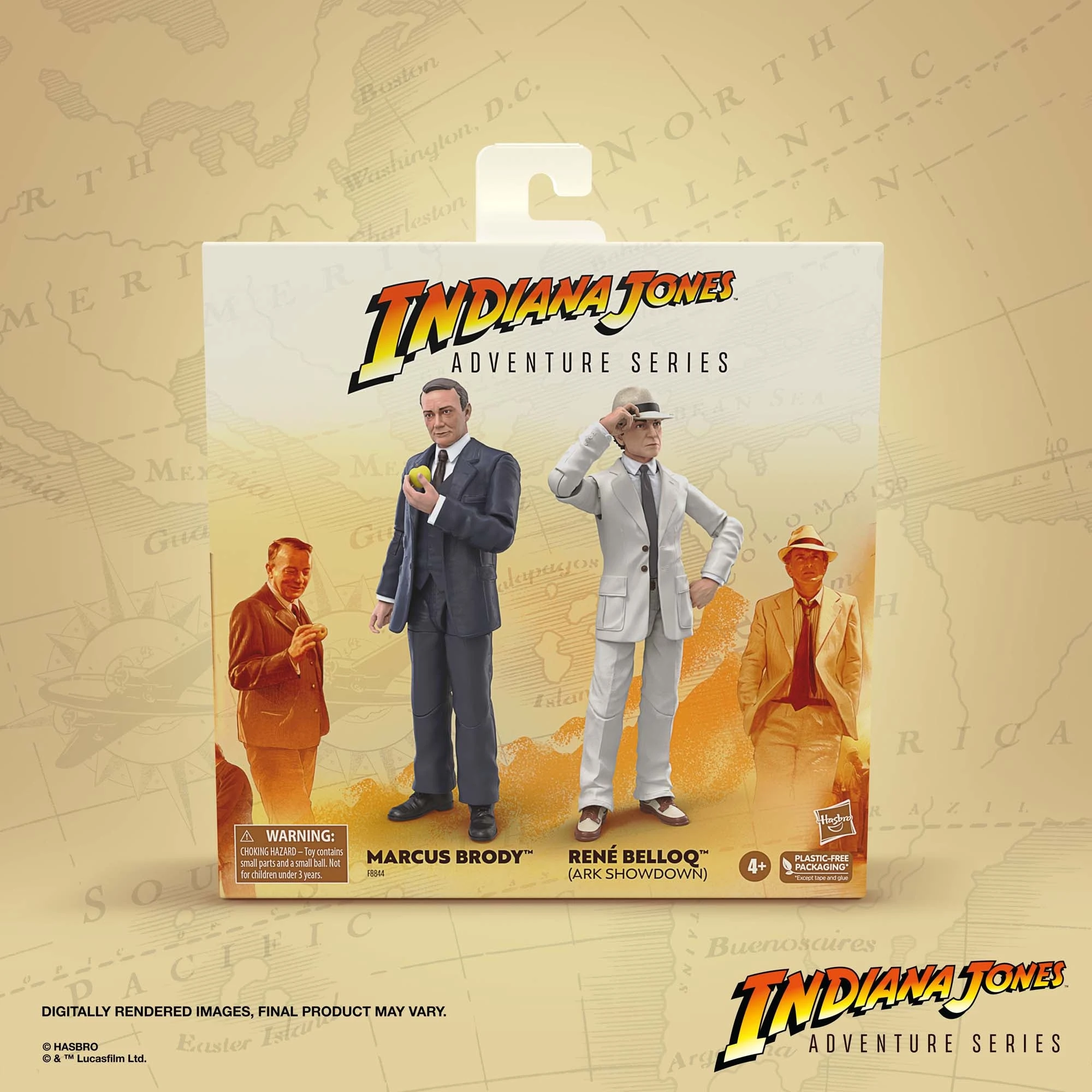 Hasbro Indiana Jones Adventure Series Marcus Brody & René Belloq (Ark Showdown 2-Pack) 4 Hasbro Indiana Jones Adventure Series Marcus Brody & René Belloq (Ark Showdown 2-Pack) - Image 2