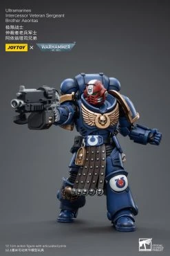 Joy Toy Warhammer 40k Ultramarines Intercessor Veteran Sergeant Brother Aeontas (1/18 Scale) -Nerdzoic Sales Intercessor6 141891