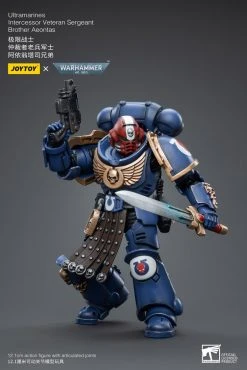 Joy Toy Warhammer 40k Ultramarines Intercessor Veteran Sergeant Brother Aeontas (1/18 Scale) -Nerdzoic Sales Intercessor7 219613