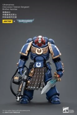Joy Toy Warhammer 40k Ultramarines Intercessor Veteran Sergeant Brother Aeontas (1/18 Scale) -Nerdzoic Sales Intercessor8 936268