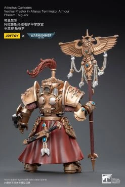 Joy Toy Warhammer 40k Adeptus Custodes Vexilus Praetor In Allarus Terminator Armor Phelam Tolguror (1/18 Scale) -Nerdzoic Sales Phelam4 348569