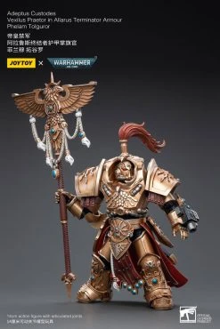 Joy Toy Warhammer 40k Adeptus Custodes Vexilus Praetor In Allarus Terminator Armor Phelam Tolguror (1/18 Scale) -Nerdzoic Sales Phelam7 754051