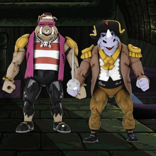 NECA TMNT: Turtles In Time Pirate Rocksteady & Bebop 2-Pack -Nerdzoic Sales Untitleddesign 35 599247