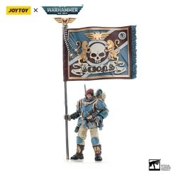 Joy Toy Warhammer 40k Astra Militarum Tempestus Scions Squad 55 Kappic Eagles Banner Bearer (1/18 Scale) -Nerdzoic Sales bannerbearer2 167981