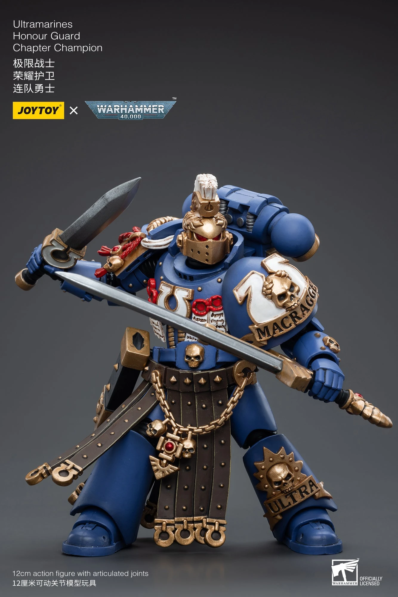 Joy Toy Warhammer 40K Ultramarines Honour Guard Chapter Champ (1/18 Scale) 5 Joy Toy Warhammer 40K Ultramarines Honour Guard Chapter Champ (1/18 Scale) - Image 3