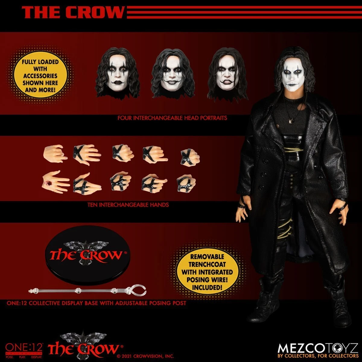 The Crow Mezco One:12 Collective Action Figure 4 The Crow Mezco One:12 Collective Action Figure - Image 2