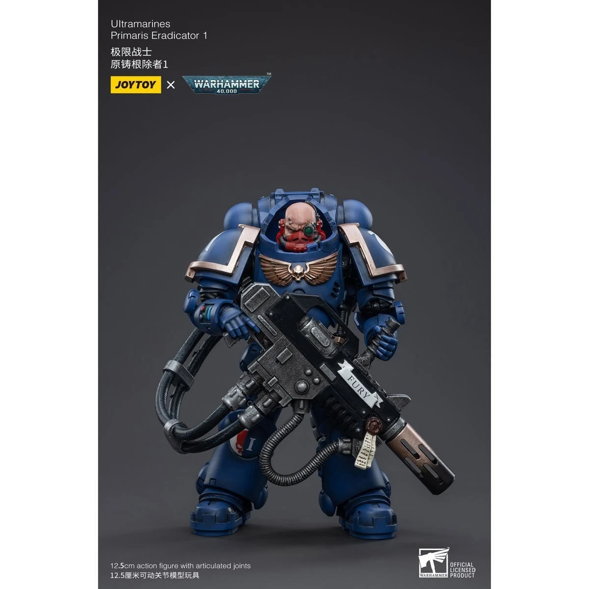 Joy Toy Warhammer 40K Ultramarines Primaris Eradicator Captain Tyanos Thio (1/18 Scale) 11 Joy Toy Warhammer 40K Ultramarines Primaris Eradicator Captain Tyanos Thio (1/18 Scale) - Image 9