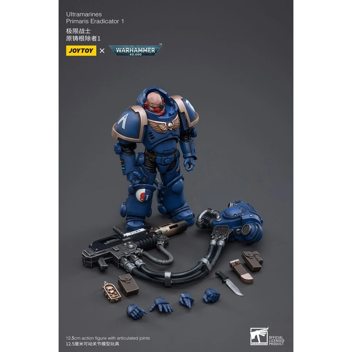 Joy Toy Warhammer 40K Ultramarines Primaris Eradicator Captain Tyanos Thio (1/18 Scale) 13 Joy Toy Warhammer 40K Ultramarines Primaris Eradicator Captain Tyanos Thio (1/18 Scale) - Image 11