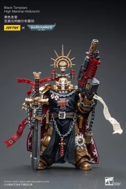 Joy Toy Warhammer 40K Black Templars High Marshal Helbrecht (1/18 Scale) -Nerdzoic Sales helbritc6
