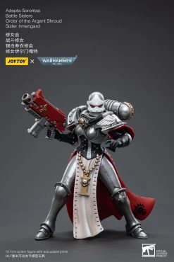 Joy Toy Warhammer 40k Adepta Sororitas Battle Sisters Order Of The Argent Shroud Sister Irmengard (1/18 Scale) -Nerdzoic Sales irmengard03