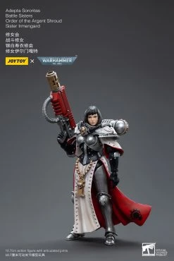Joy Toy Warhammer 40k Adepta Sororitas Battle Sisters Order Of The Argent Shroud Sister Irmengard (1/18 Scale) -Nerdzoic Sales irmengard04