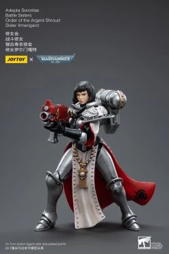Joy Toy Warhammer 40k Adepta Sororitas Battle Sisters Order Of The Argent Shroud Sister Irmengard (1/18 Scale) -Nerdzoic Sales irmengard08