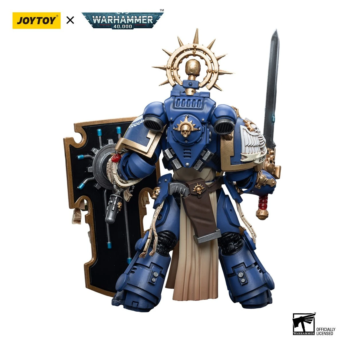 Joy Toy Warhammer 40K Ultramarines Primaris Captain (Relic Shield And Power Sword) (1/18 Scale) 7 Joy Toy Warhammer 40K Ultramarines Primaris Captain (Relic Shield And Power Sword) (1/18 Scale) - Image 5